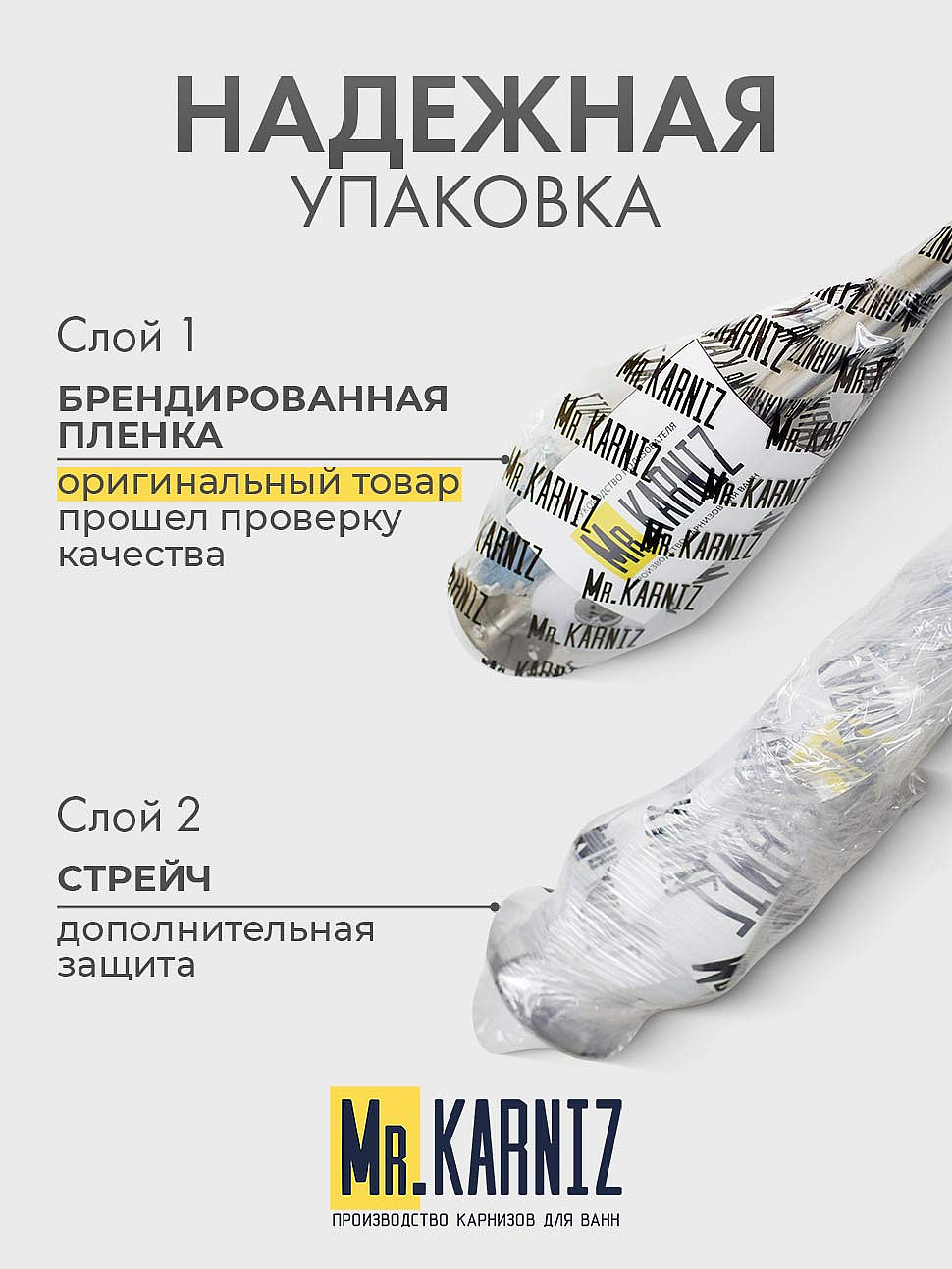 Карниз для душа угловой Трапеция 95х95 Усиленный 20 мм фото 8