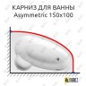 Карниз для ванны Ravak Asymmetric 150х100 Усиленный 20 мм MrKARNIZ фото 1