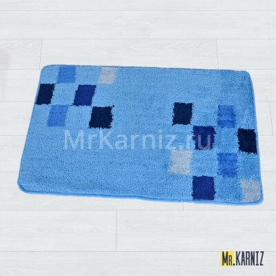 Коврик в ванную Квадрат синий