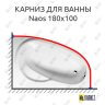 Карниз для ванны Alpen Naos 180х100 Усиленный 25 мм MrKARNIZ фото 1