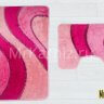 Комплект ковриков для ванной и туалета Линия розовый фото 2
