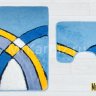 Комплект ковриков для ванной и туалета Мозаика синий фото 2