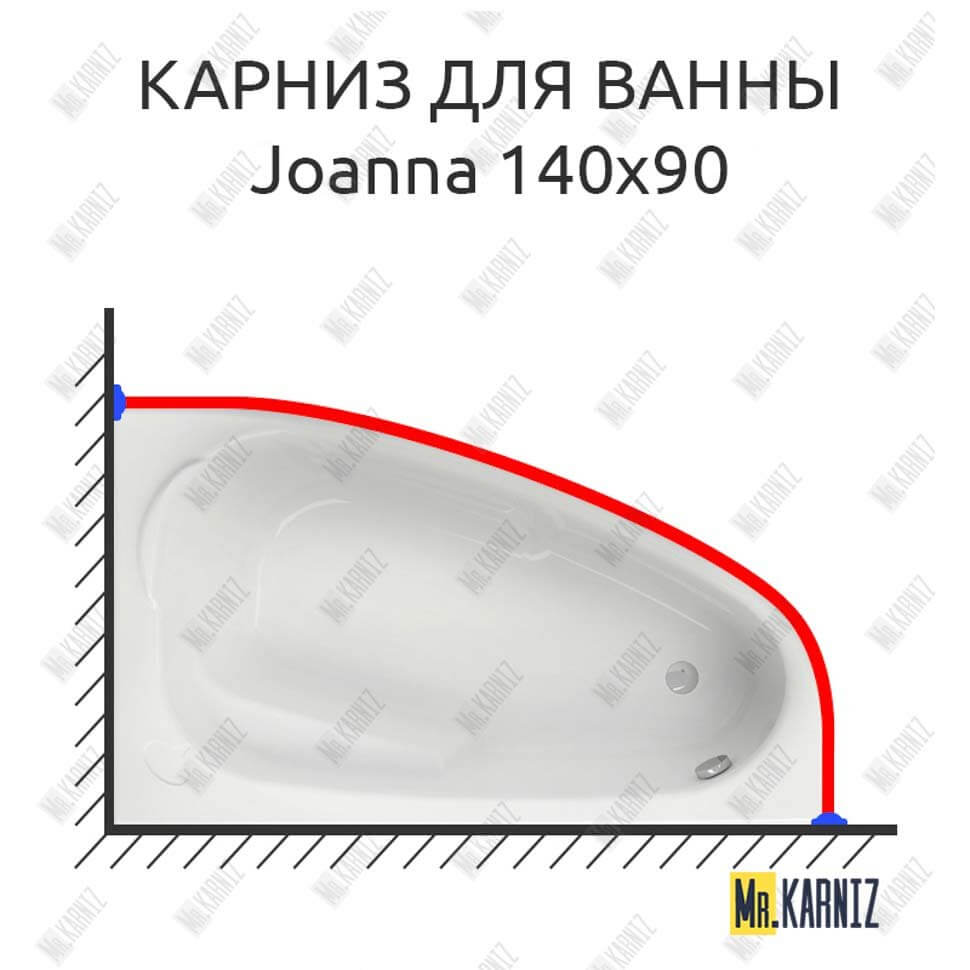 Карниз для ванны Cersanit Joanna 140х90 Усиленный 25 мм MrKARNIZ Карниз для ванны Cersanit Joanna 140х90 Усиленный 25 мм MrKARNIZ