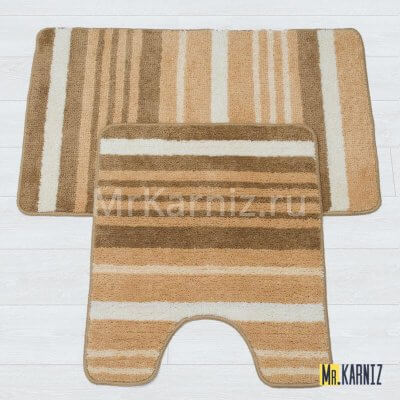 Комплект ковриков для ванной и туалета Найс 25 бежевый