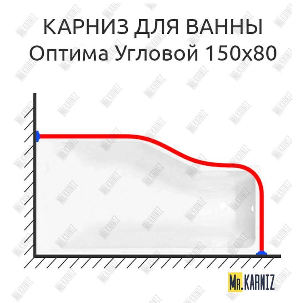 Карниз для ванны Sensea Оптима Угловой 150х80 Усиленный 20 мм MrKARNIZ Карниз для ванны Sensea Оптима Угловой 150х80 Усиленный 20 мм MrKARNIZ