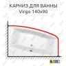 Карниз для ванны Cersanit Virgo 140х90 Усиленный 25 мм MrKARNIZ фото 1