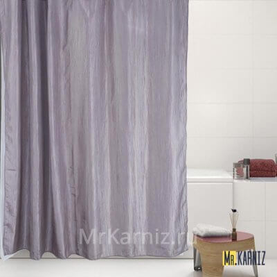 Штора для ванной Двухслойная Органза серая