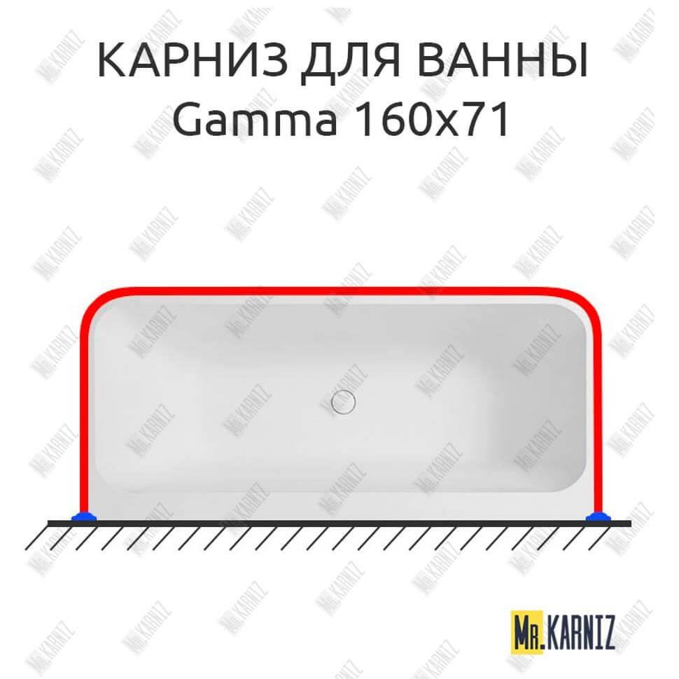 Карниз для ванны Balteco Gamma П-образный 160х71 Усиленный 25 мм MrKARNIZ Карниз для ванны Balteco Gamma П-образный 160х71 Усиленный 25 мм MrKARNIZ